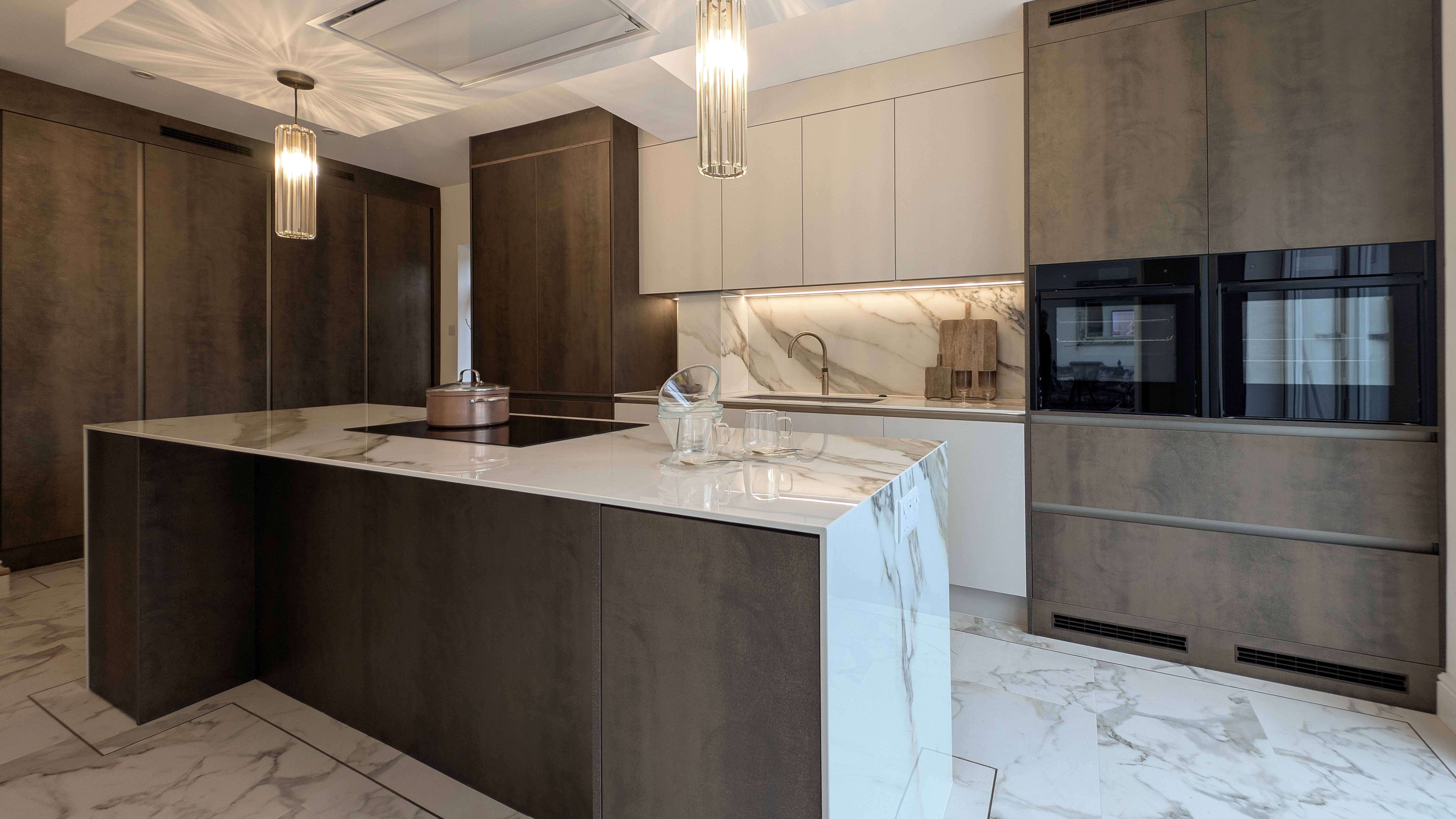 Cashmere and Bronze Kitchen in Chingford