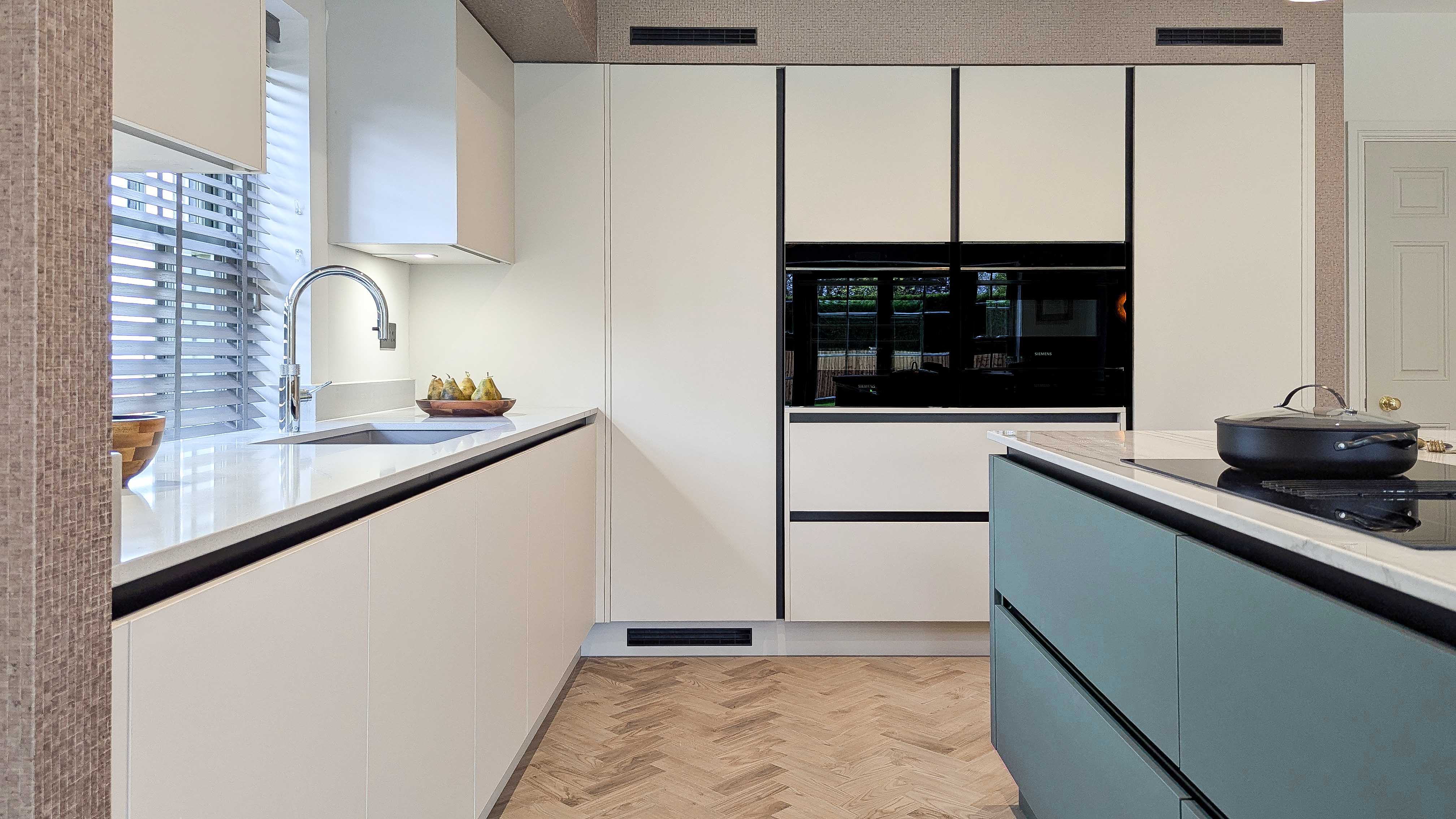 Taupe & Kombu Green Kitchen in Finchingfield