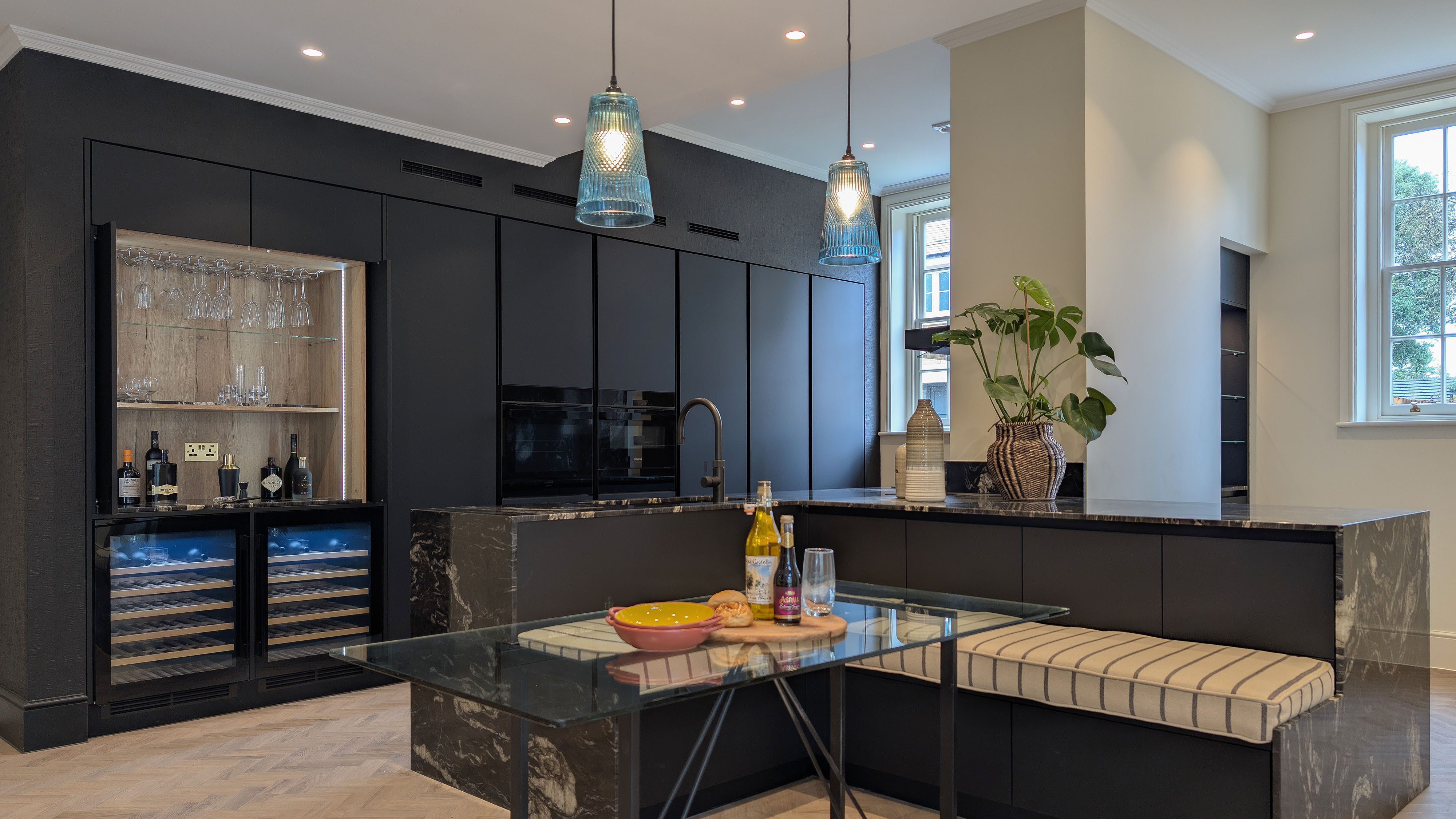 Matt Black Handleless Kitchen in Colchester