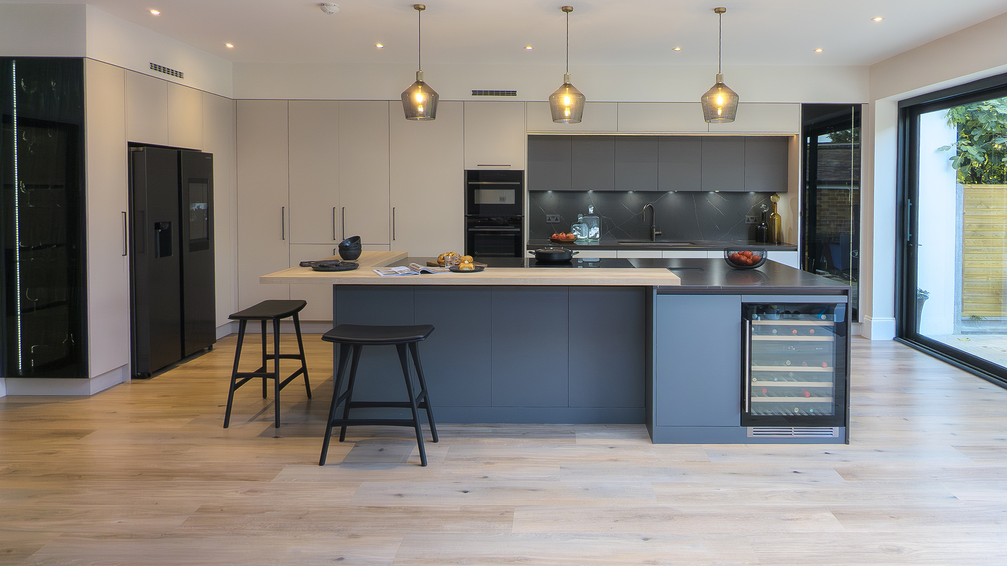 Taupe & Lead Grey Kitchen in Wanstead