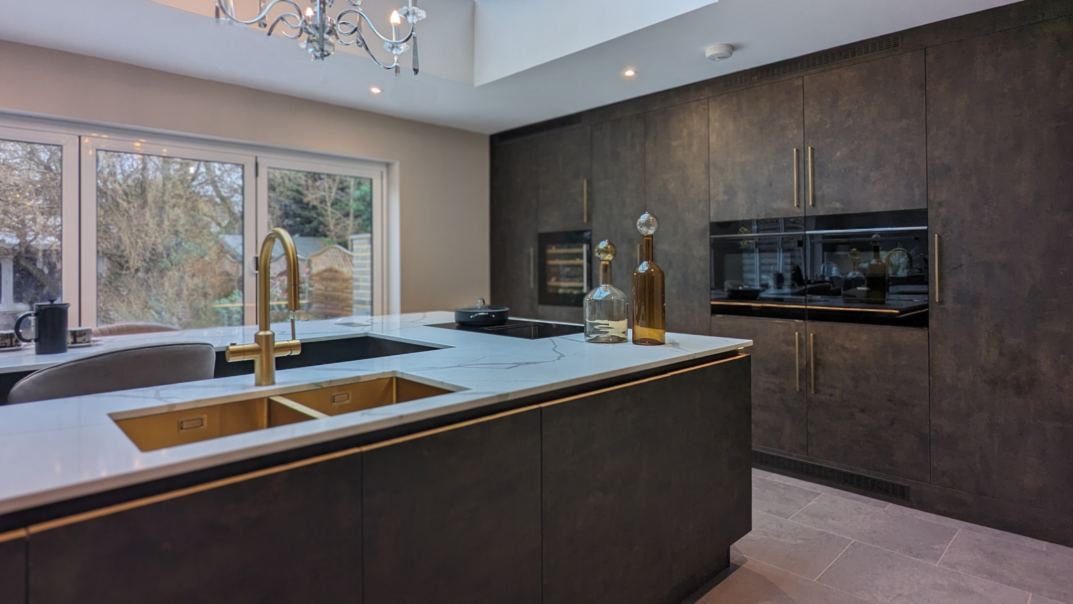 Volcanic Bronze kitchen in Chingford