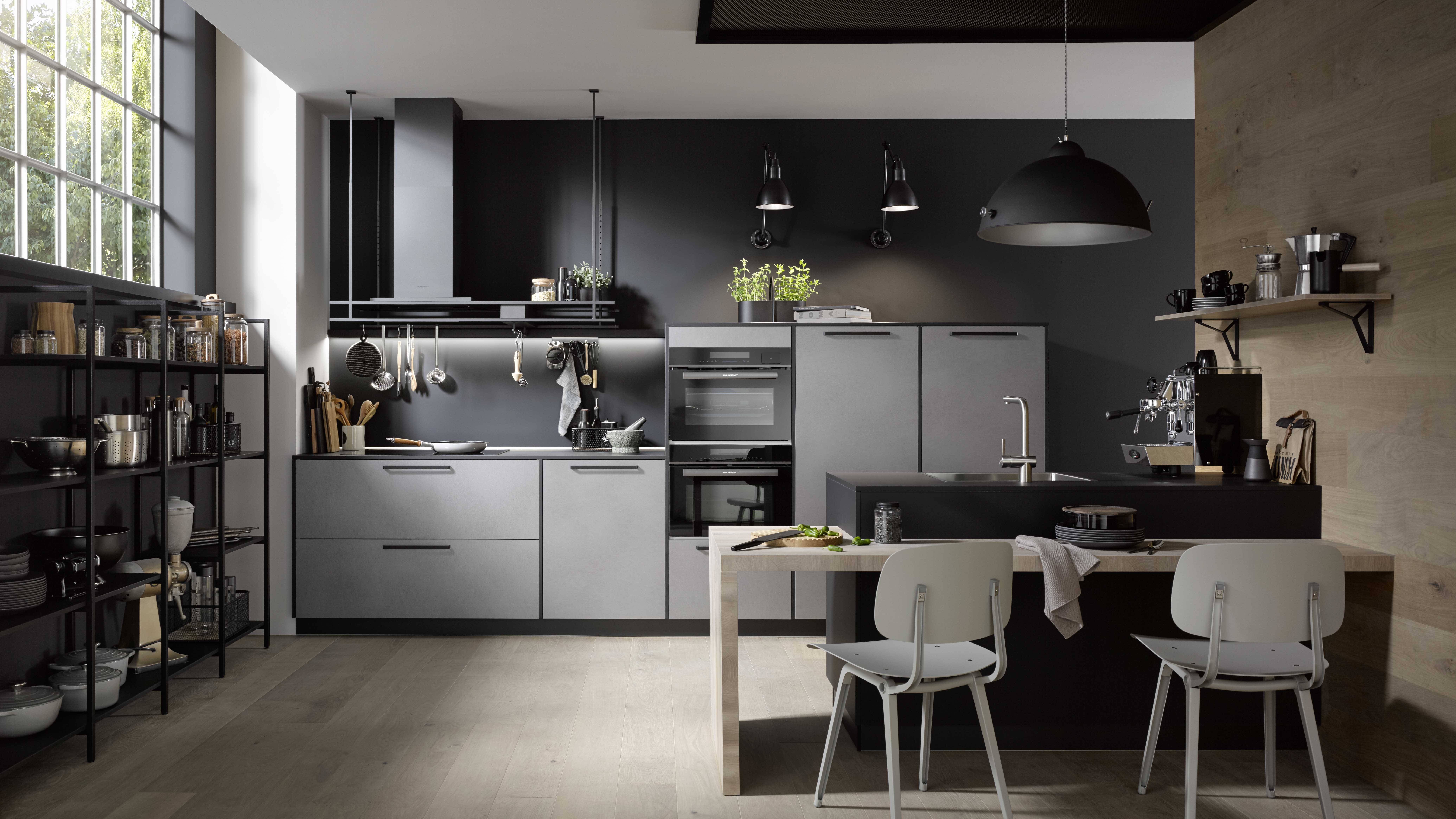 Brushed Steel & Black